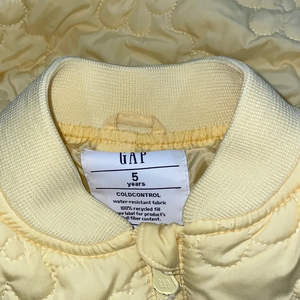 GAP Light Yellow Kids Puffer Jacket 5
